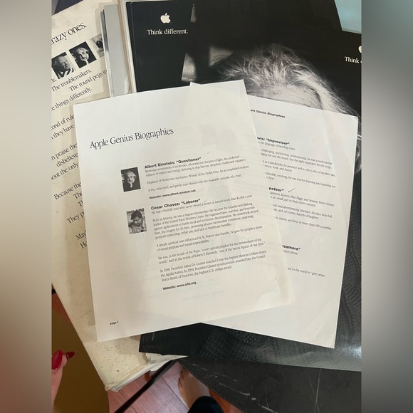 FULL SET of 1998 Apple “Think Different” Posters with original box and paperwork - Picture 3 of 10